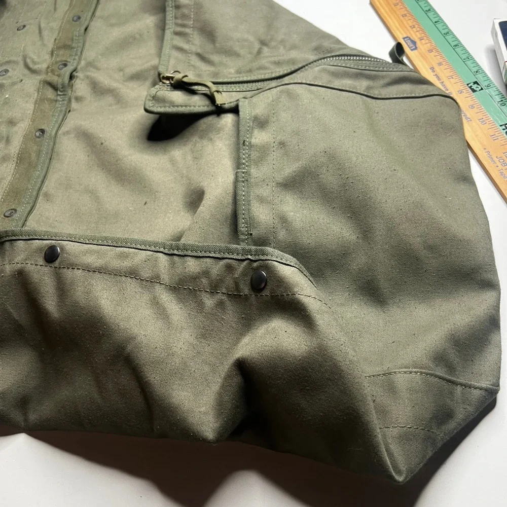 Vintage Military Olive Drab Canvas Duffel Bag Equipment Carrier Utility Gear